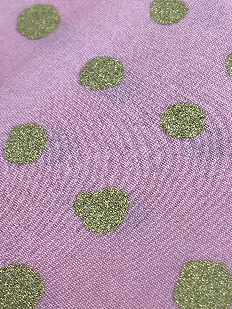 Haiku 2 - Metallic Gold Spots Poplin - Pink/Gold