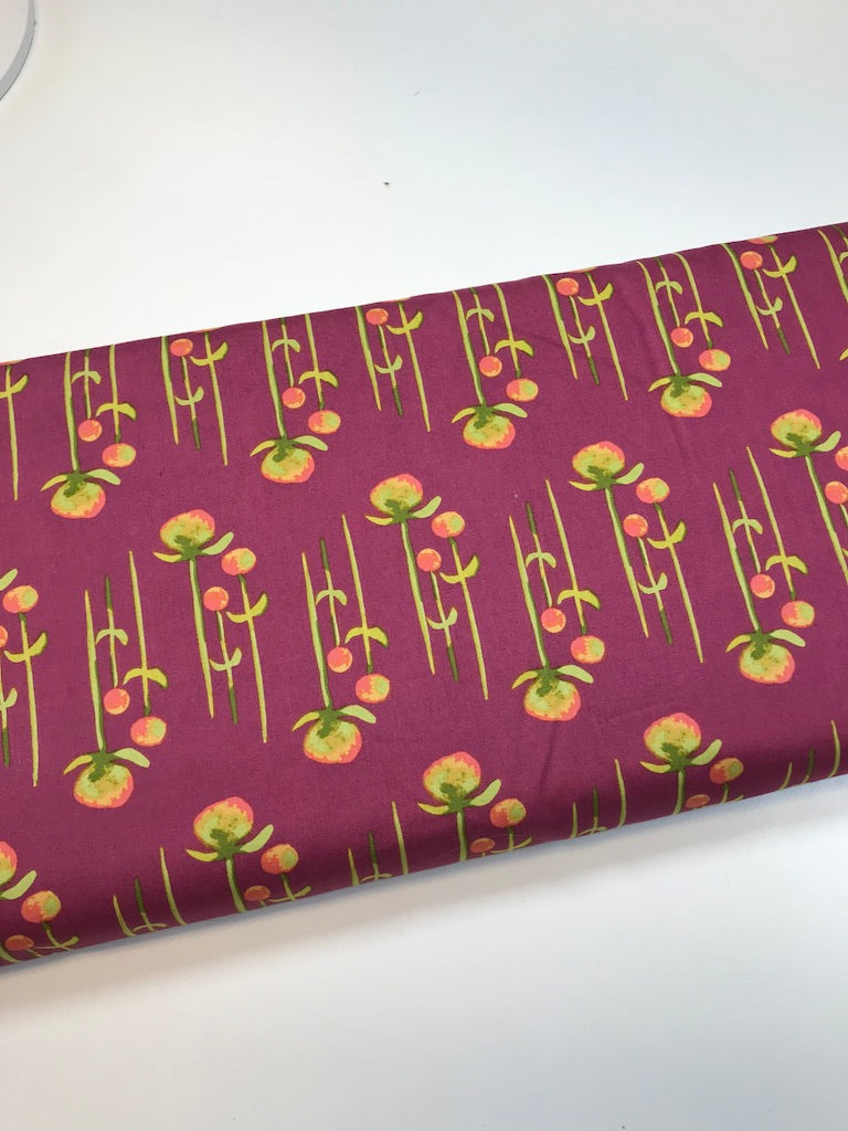 Haiku 2 - Clover 2 Poplin - Burgundy