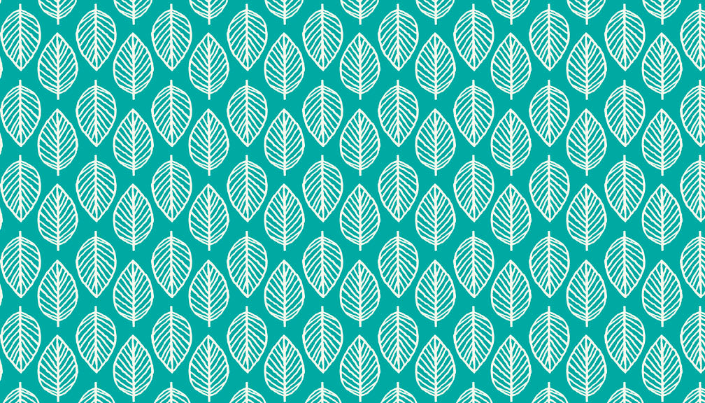 Modern Retro - Leaf - Turquoise
