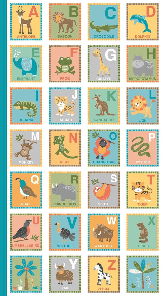 Jungle ABC Panel (60cm x WOF)