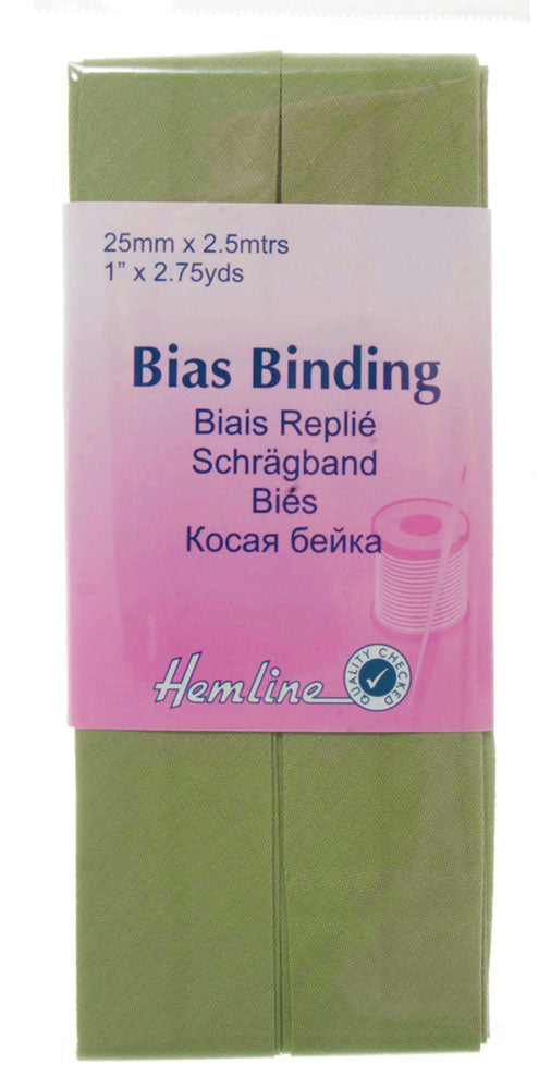 Bias Binding: Polycotton: 2.5m x 25mm: Light Green - Craftyangel