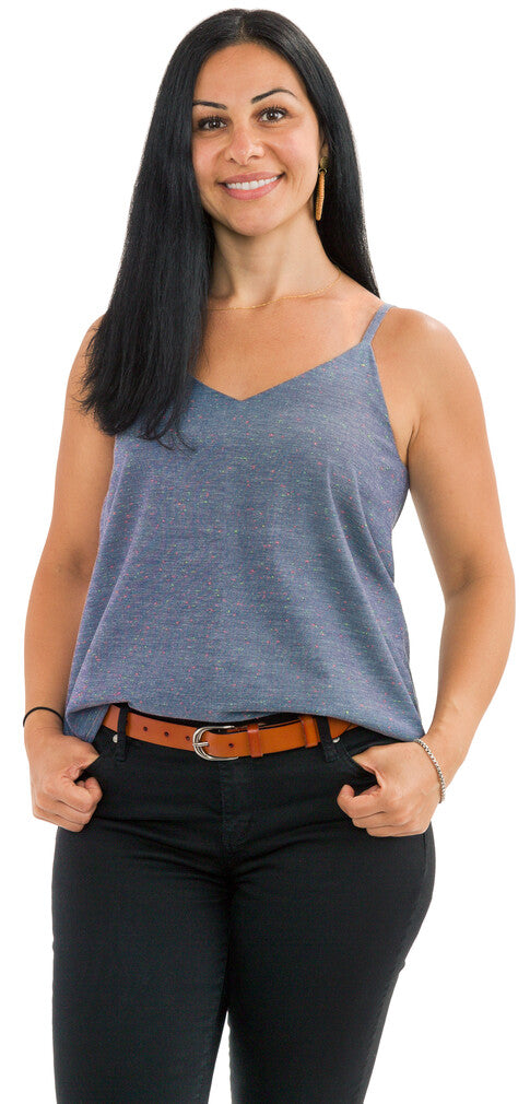 Robert Kaufman - Neon Neppy Chambray - blue