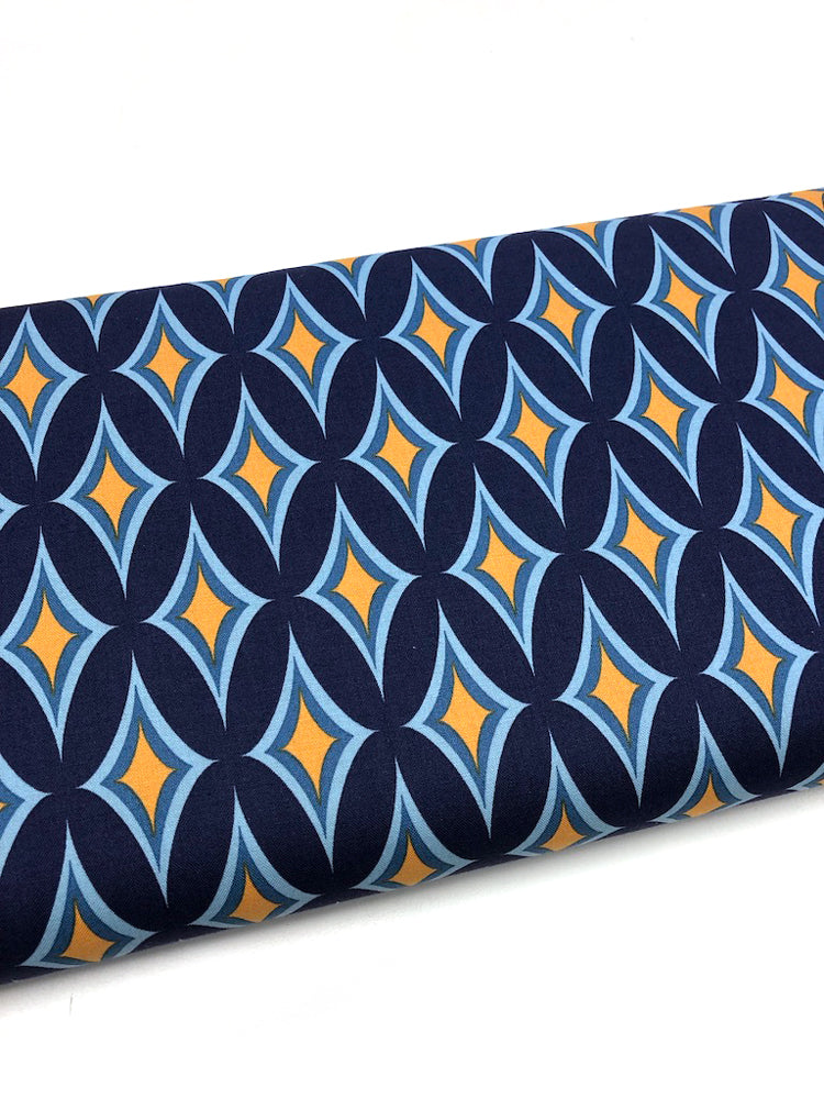 Nordic Garden Dream - Blomstereng - Blue (geometric) - Craftyangel