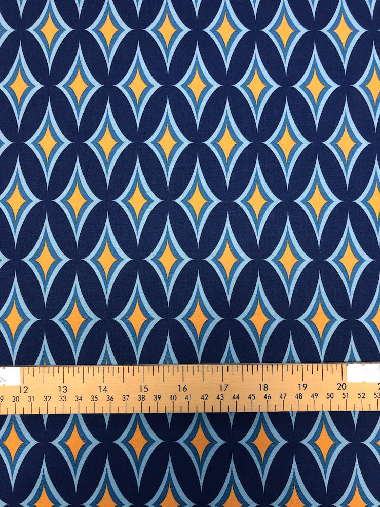 Nordic Garden Dream - Blomstereng - Blue (geometric) - Craftyangel