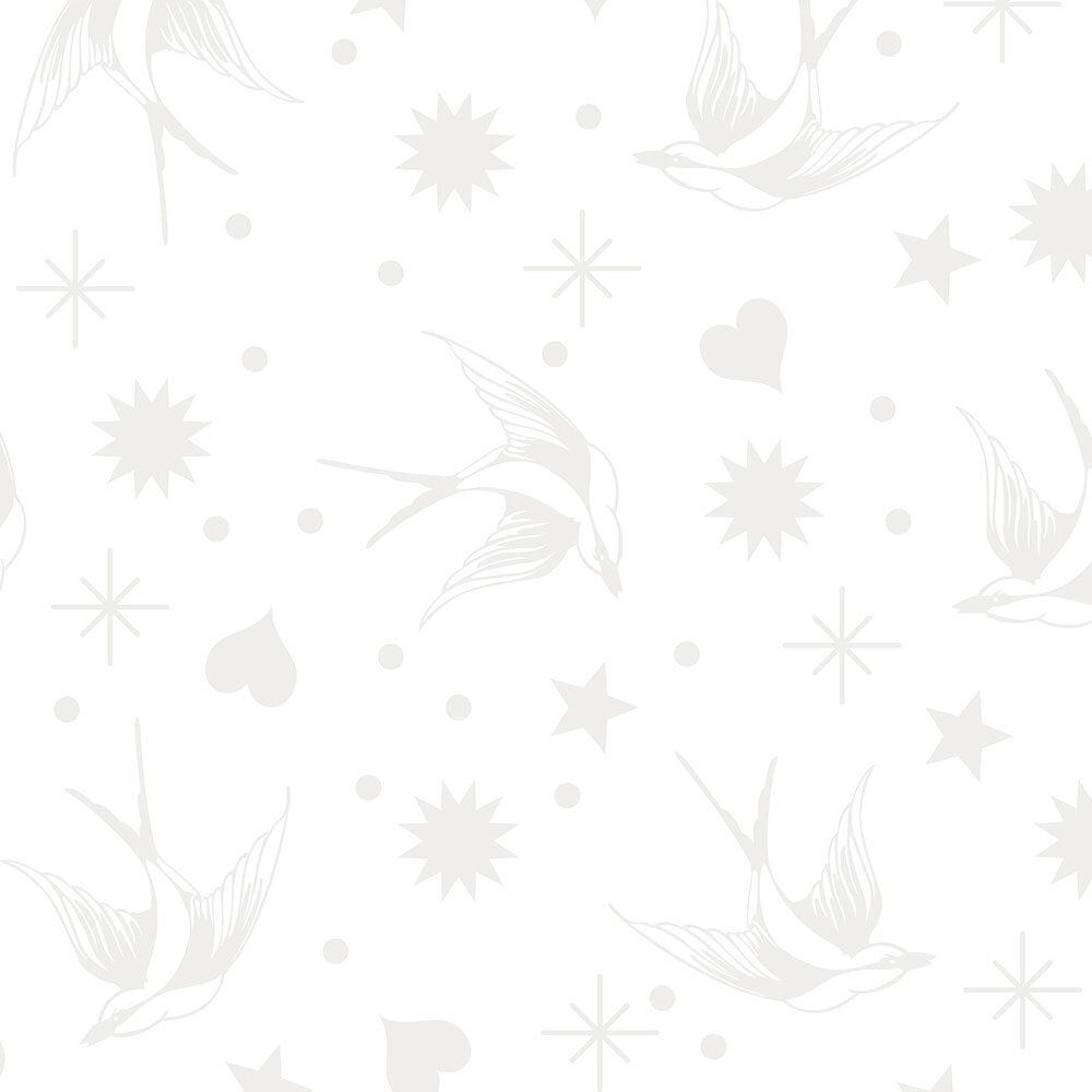 Linework - Fairy Flakes - white on white