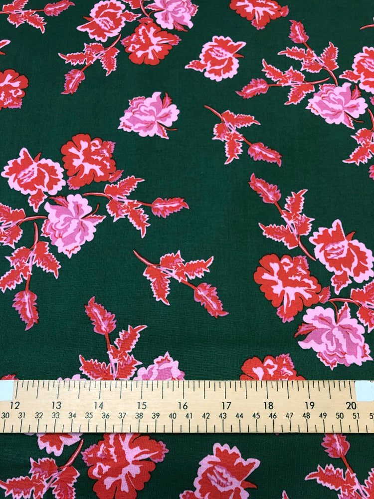 Nordic Garden Dream - Nyperoser - Green/Pink (floral) - Craftyangel