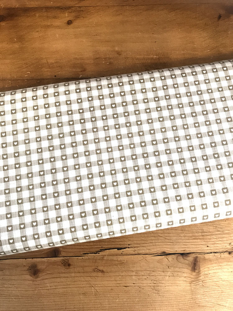 Hearts - Scandi Check basics - Cream