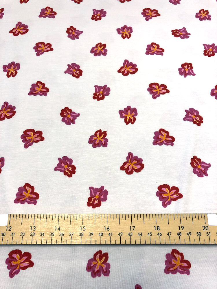 Nordic Garden Dream - Sverdlilje - White (Iris) - Jersey Knit - Craftyangel