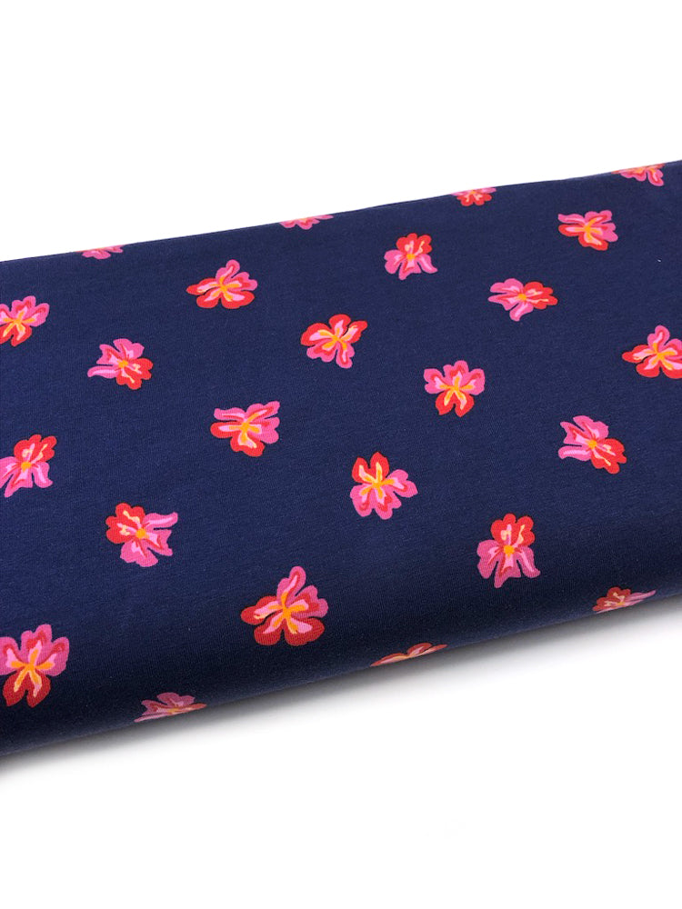 Nordic Garden Dream - Sverdlilje - Blue (Iris) - Jersey Knit - Craftyangel