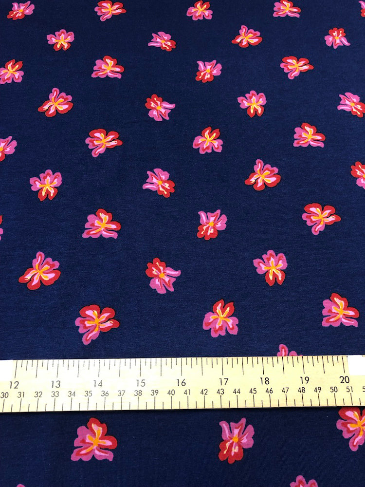 Nordic Garden Dream - Sverdlilje - Blue (Iris) - Jersey Knit - Craftyangel