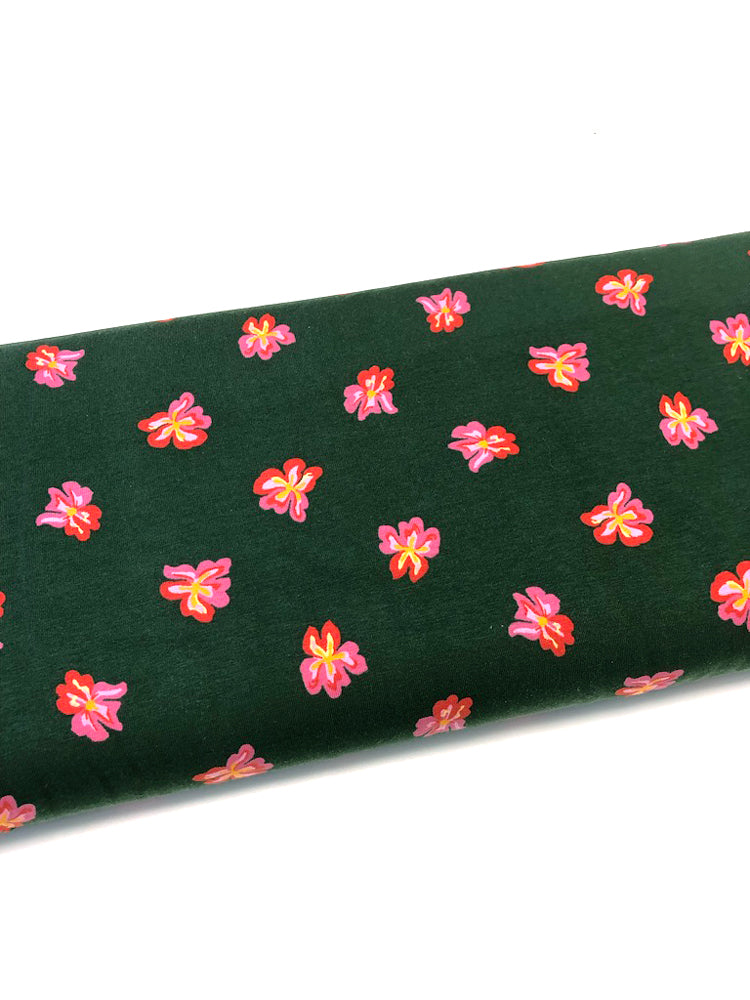 Nordic Garden Dream - Sverdlilje - Green (Iris) - Jersey Knit - Craftyangel