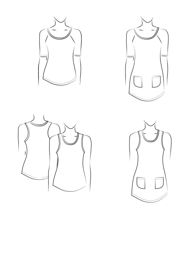 Jalie - Raglan T-Shirt, racerback and tunic - Top - Craftyangel