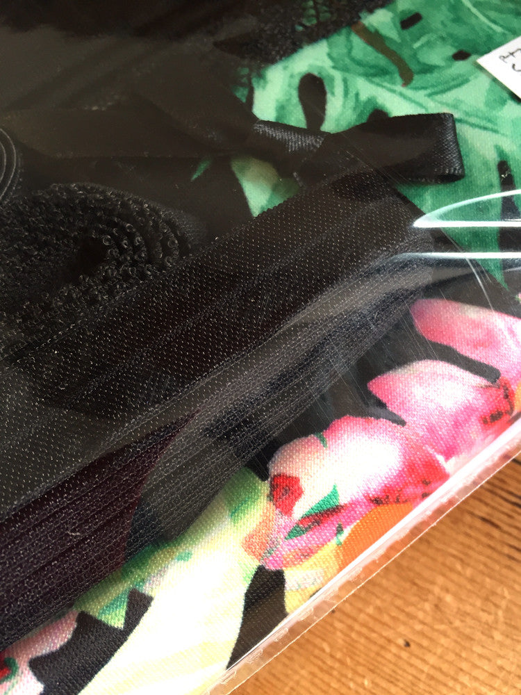 Esme Knicker & Malia Bralette making kit - black/tropical - Craftyangel