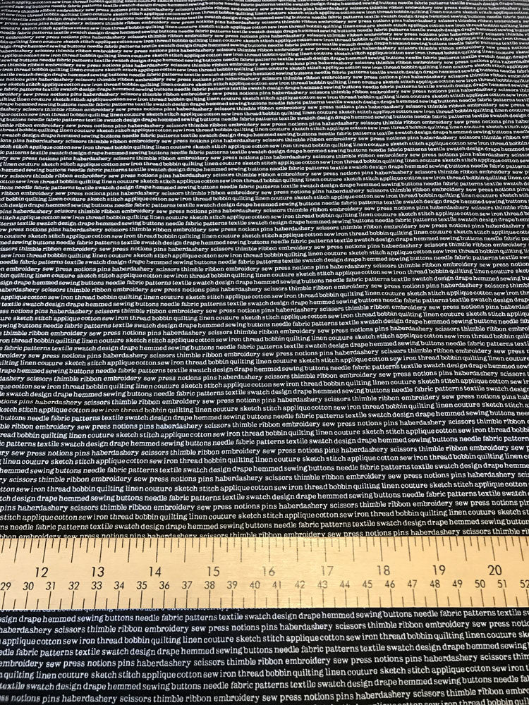Monochrome Text - white text on black
