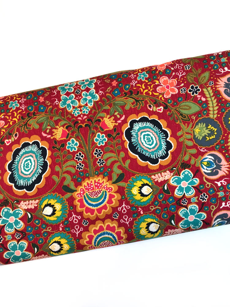 Indie Folk - Kohkhloma Burgundia - Red multi - Craftyangel