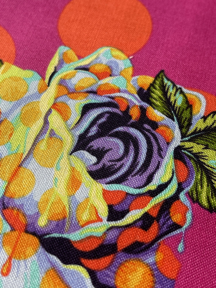 Curiouser and Curiouser  - Painted Drippy Roses - Daydream (Pink)