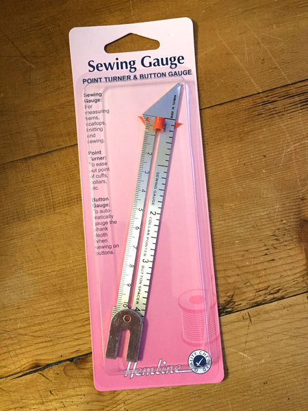 Hemline Sewing Gauge, Point Turner and Button Gauge.