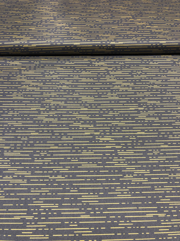 Dashes – Shale - Dark grey/gold