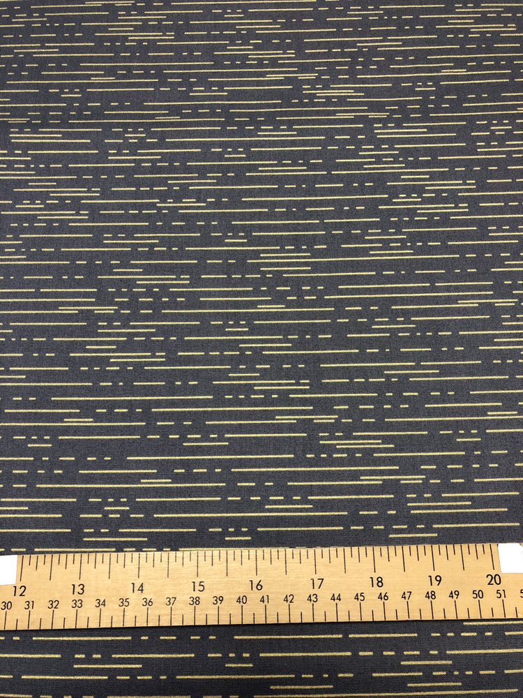 Dashes – Shale - Dark grey/gold - Craftyangel