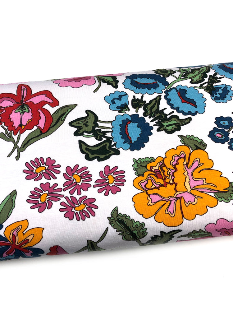 Nordic Garden Dream - Stauder - White - Jersey Knit - Craftyangel