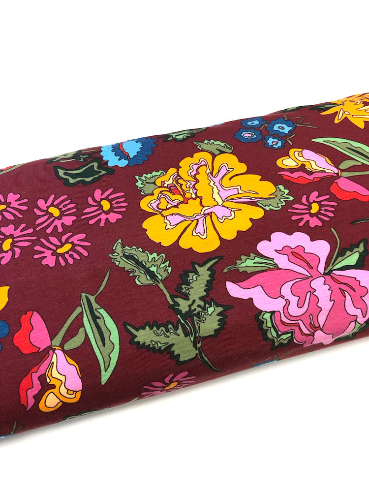 Nordic Garden Dream - Stauder - Red - Jersey Knit - Craftyangel