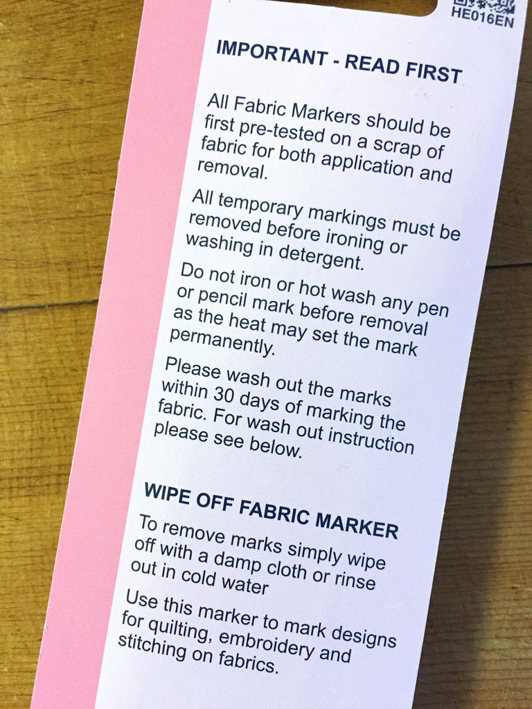 Fabric Marking Pen - water soluble – Craftyangel