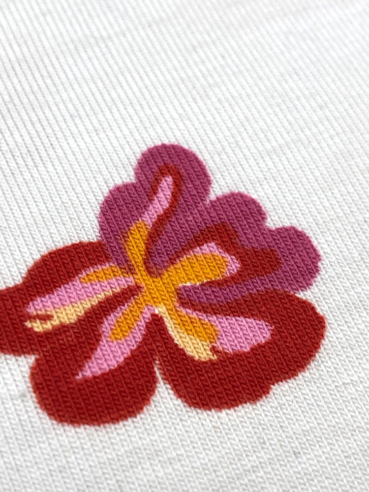Nordic Garden Dream - Sverdlilje - White (Iris) - Jersey Knit - Craftyangel