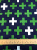 Cloud 9 Fabrics - Cross in Navy - Knit - Craftyangel